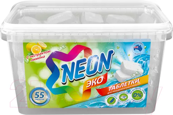 Изображение товара Таблетки для посудомоечных машин Neon 55шт