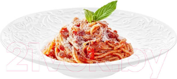 Изображение товара Тарелка столовая глубокая Elan Gallery Веточки-цветочки / 630068