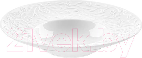 Изображение товара Тарелка столовая глубокая Elan Gallery Веточки-цветочки / 630068