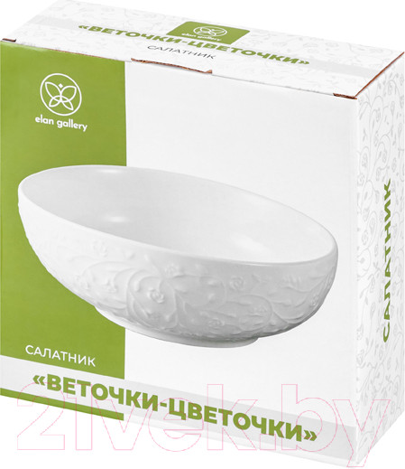 Изображение товара Салатник Elan Gallery Веточки-цветочки / 630071 