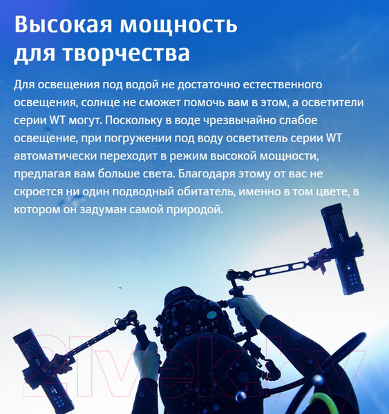 Изображение товара Осветитель студийный Godox Dive Light WT25D для подводной съемки / 30437