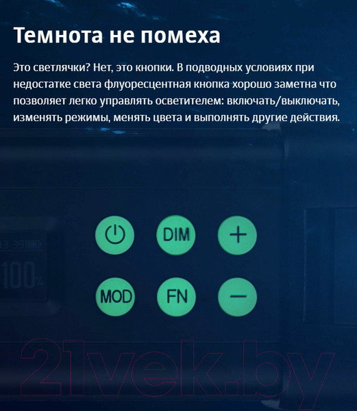 Изображение товара Осветитель студийный Godox Dive Light WT40D для подводной съемки / 30438