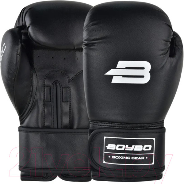 Изображение товара Боксерские перчатки BoyBo Basic BBG100 (14oz, черный)