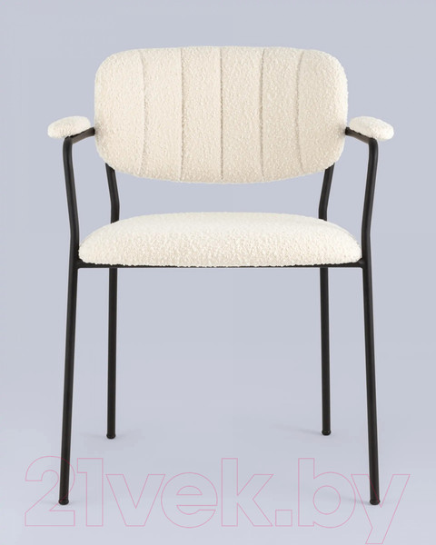 Изображение товара Стул Stool Group Кэрол / FDC9005 DC2635-1A white (букле белый/черные ножки)