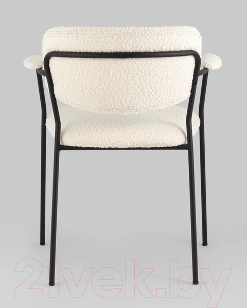 Изображение товара Стул Stool Group Кэрол / FDC9005 DC2635-1A white (букле белый/черные ножки)