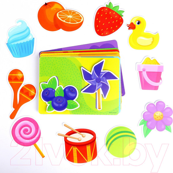 Изображение товара Развивающий игровой набор Веселые липучки Изучаем цвета / 9472499