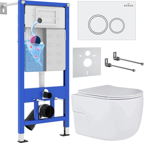 Изображение товара Инсталляция с унитазом подвесным Roxen StounFix Dual Fresh 505547