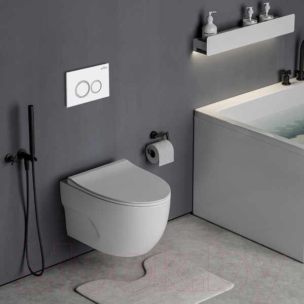 Изображение товара Унитаз подвесной с инсталляцией Roxen StounFix Slim 505547
