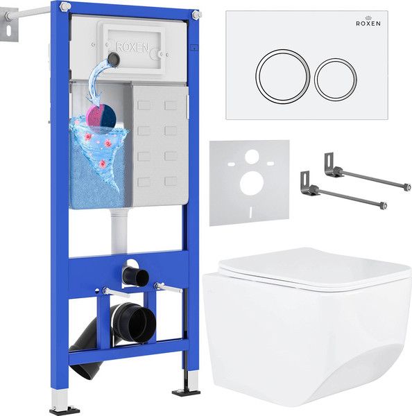 Изображение товара Унитаз подвесной с инсталляцией Roxen StounFix Dual Fresh 506177
