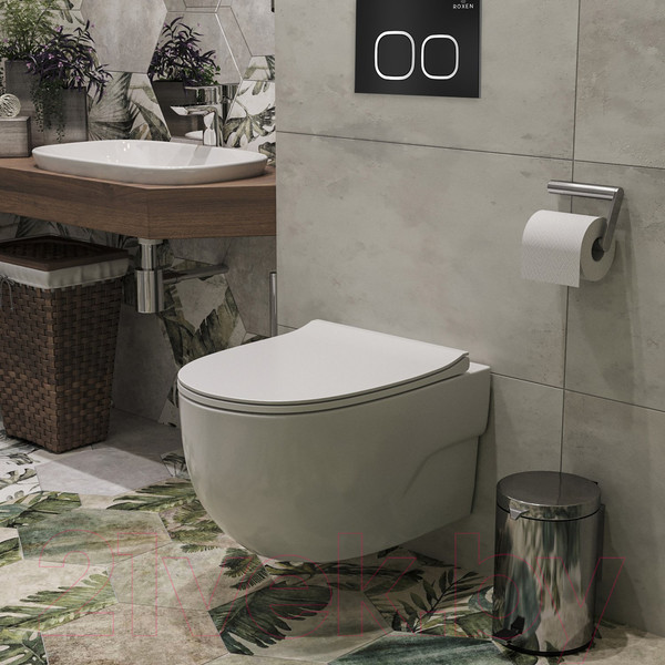 Изображение товара Унитаз подвесной с инсталляцией Roxen StounFix Slim 545591