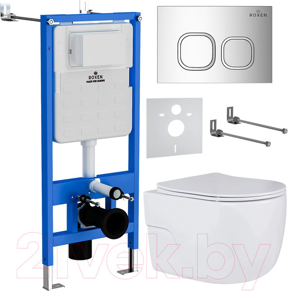 Изображение товара Унитаз подвесной с инсталляцией Roxen StounFix Slim 551921
