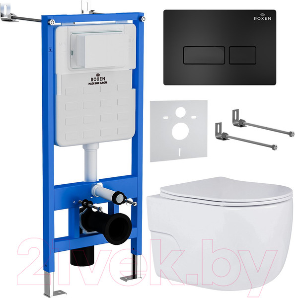 Изображение товара Унитаз подвесной с инсталляцией Roxen StounFix Slim 580109