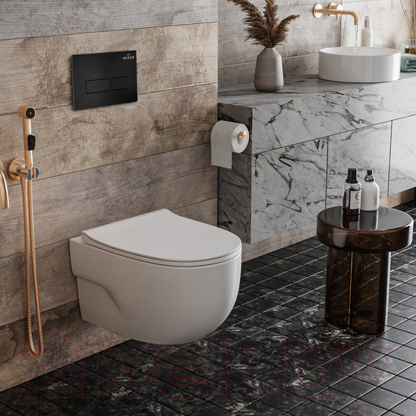 Изображение товара Унитаз подвесной с инсталляцией Roxen StounFix Slim 580109