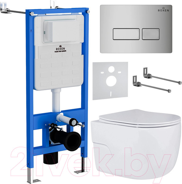 Изображение товара Унитаз подвесной с инсталляцией Roxen StounFix Slim 593355