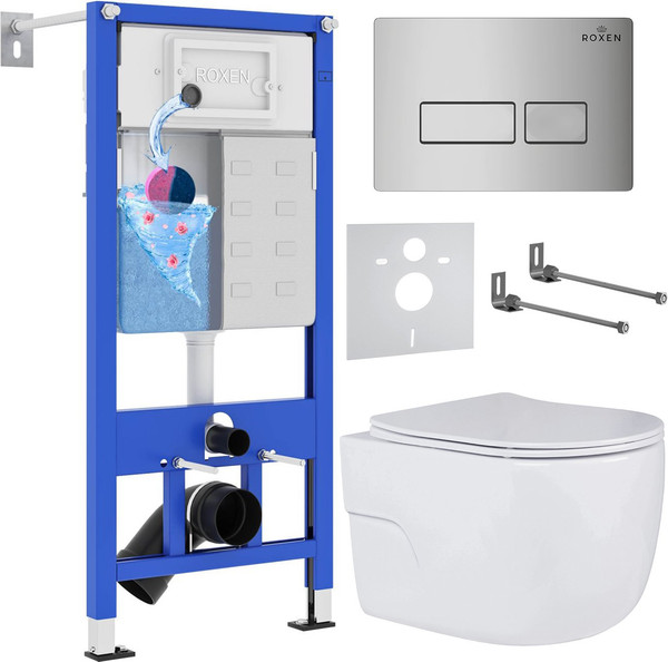 Изображение товара Унитаз подвесной с инсталляцией Roxen StounFix Slim 593355