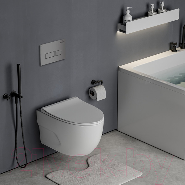 Изображение товара Унитаз подвесной с инсталляцией Roxen StounFix Slim 607036