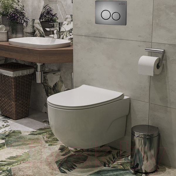 Изображение товара Унитаз подвесной с инсталляцией Roxen StounFix Slim 627320