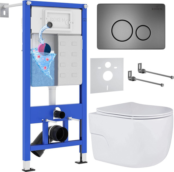 Изображение товара Унитаз подвесной с инсталляцией Roxen StounFix Slim 627320