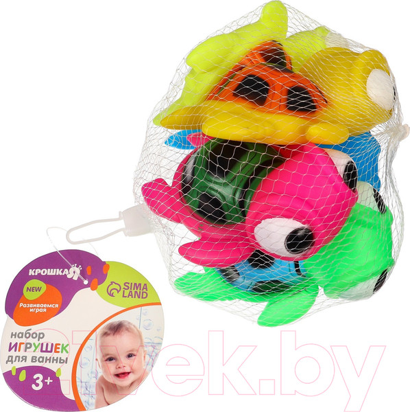 Изображение товара Набор игрушек для ванной Крошка Я Черепашки с пищалкой / 9936692