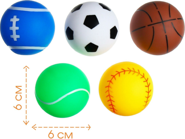 Изображение товара Набор игрушек для ванной Крошка Я Мячики с пищалкой / 10095561