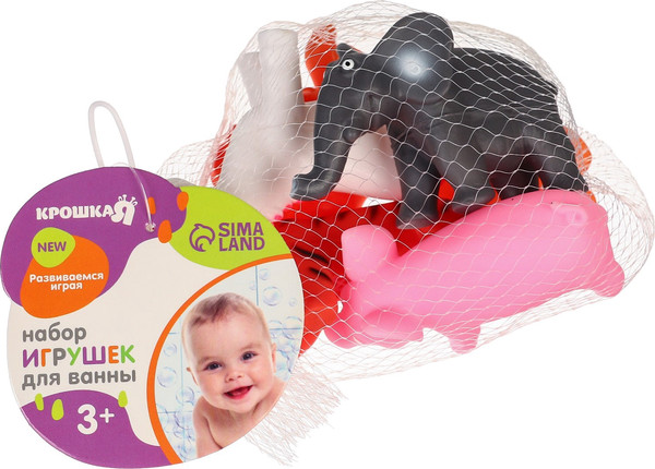 Изображение товара Набор игрушек для ванной Крошка Я Животные с пищалкой / 10095589