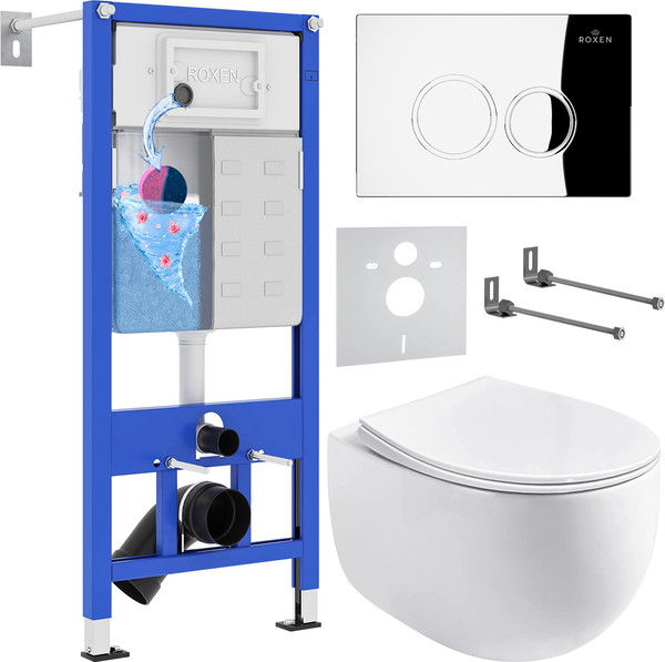 Изображение товара Унитаз подвесной с инсталляцией Roxen StounFix Dual Fresh 964032