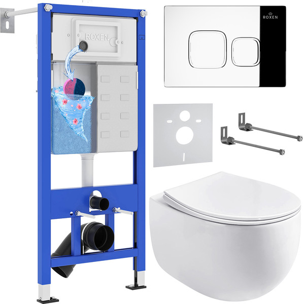 Изображение товара Унитаз подвесной с инсталляцией Roxen StounFix Dual Fresh 964100