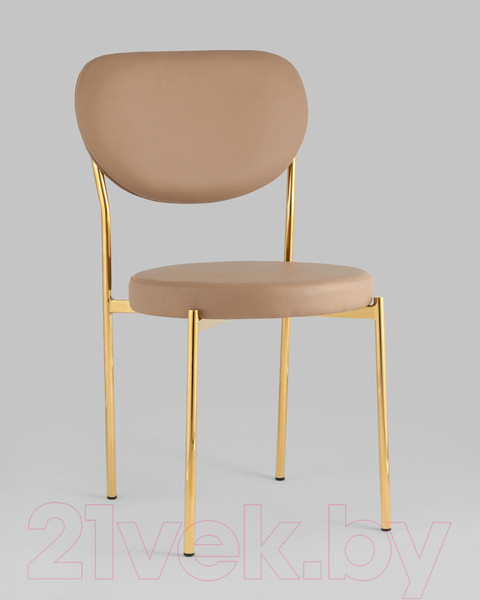 Изображение товара Стул Stool Group Барбара New / BARBARA GL X108 (экокожа бежевая/ножки золото)