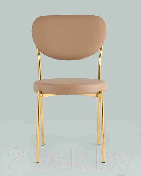 Изображение товара Стул Stool Group Барбара New / BARBARA GL X108 (экокожа бежевая/ножки золото)