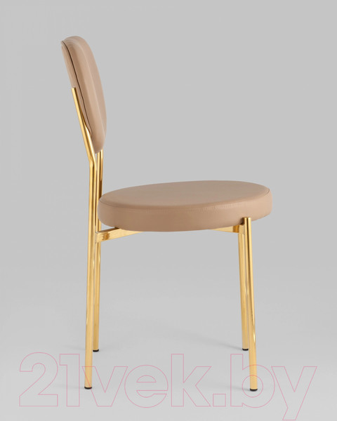 Изображение товара Стул Stool Group Барбара New / BARBARA GL X108 (экокожа бежевая/ножки золото)