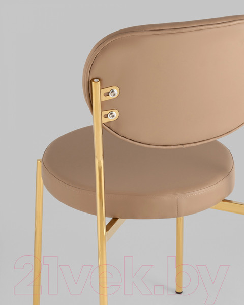 Изображение товара Стул Stool Group Барбара New / BARBARA GL X108 (экокожа бежевая/ножки золото)