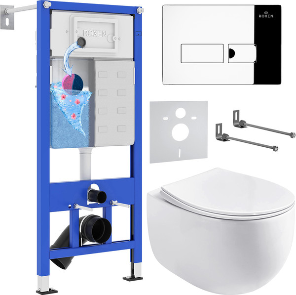 Изображение товара Унитаз подвесной с инсталляцией Roxen StounFix Dual Fresh 964205