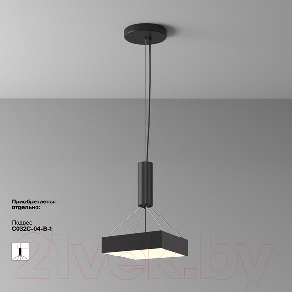 Изображение товара Потолочный светильник Maytoni Zon C032CL-36W3K-SQ-B