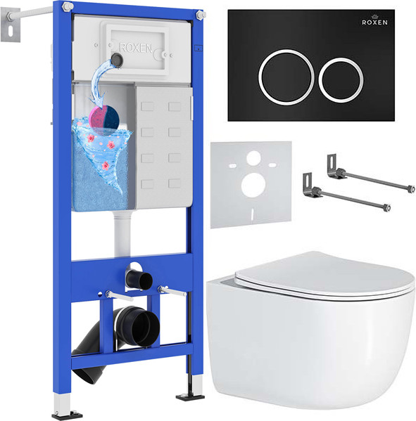 Изображение товара Унитаз подвесной с инсталляцией Roxen StounFix Dual Fresh 964295