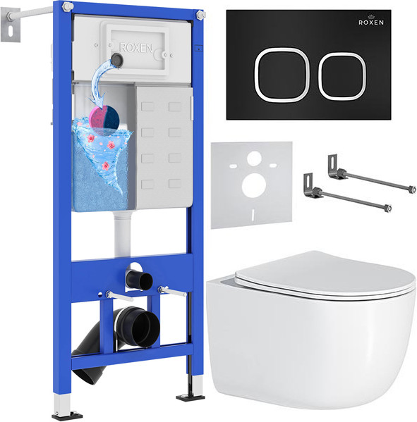 Изображение товара Унитаз подвесной с инсталляцией Roxen StounFix Dual Fresh 964427