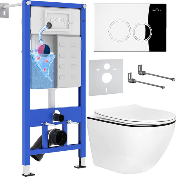 Изображение товара Унитаз подвесной с инсталляцией Roxen StounFix Dual Fresh 964658