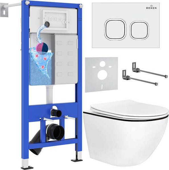 Изображение товара Унитаз подвесной с инсталляцией Roxen StounFix Dual Fresh 964671