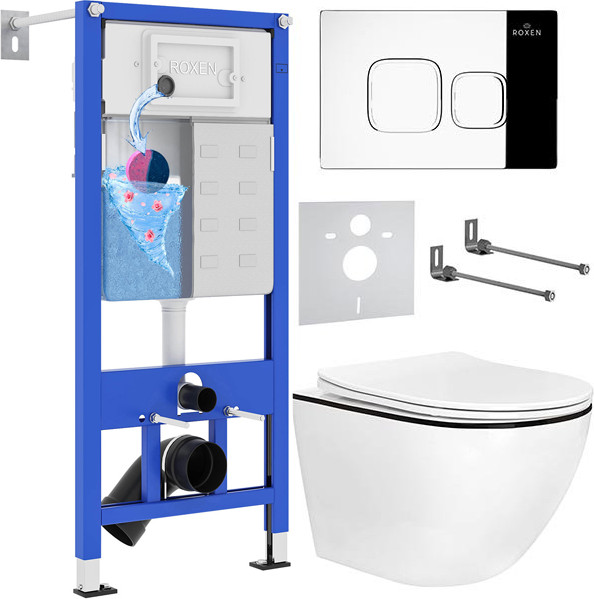 Изображение товара Унитаз подвесной с инсталляцией Roxen StounFix Dual Fresh 964686