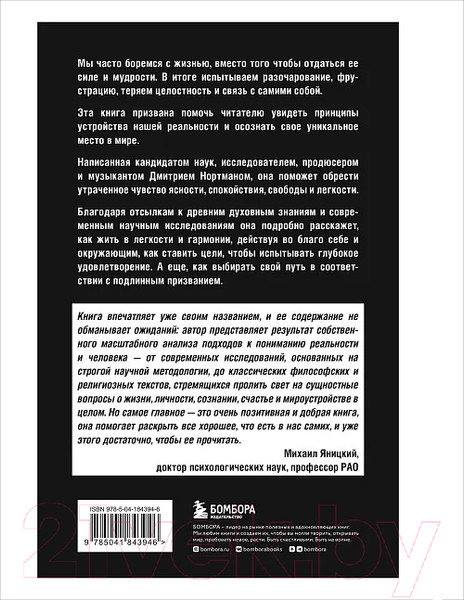 Изображение товара Книга Бомбора Жизнь: невидимые законы реальности / 9785041843946 (Нортман Д.)