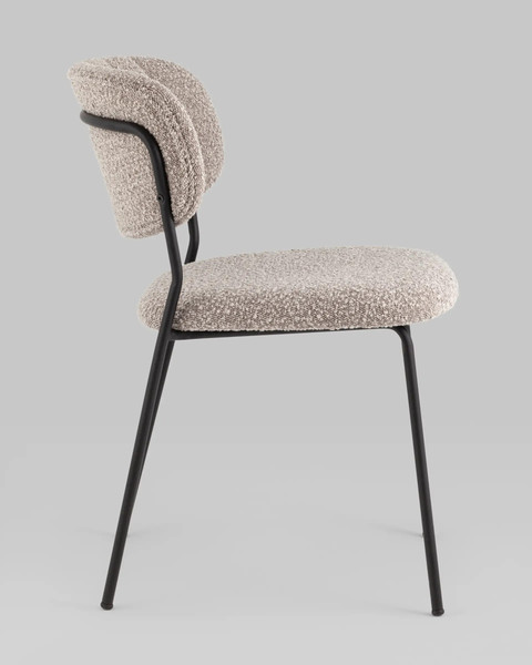 Изображение товара Стул Stool Group Кэрол без подлокотников / FDC9003 DC2635-4A grey (букле серый/черные ножки)