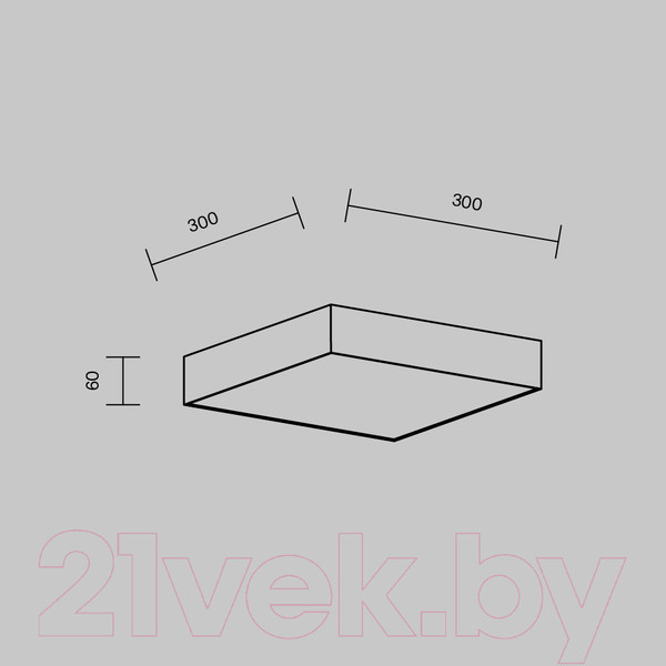 Изображение товара Потолочный светильник Maytoni Zon C032CL-36W4K-SQ-W