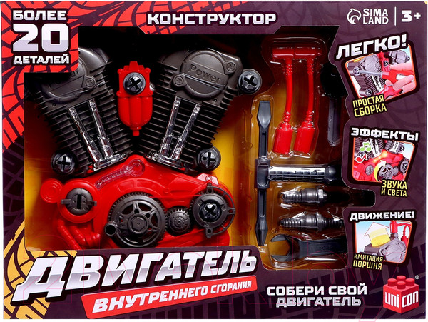 Изображение товара Игрушка-конструктор Unicon Двигатель внутреннего сгорания 9862233 / 661-183