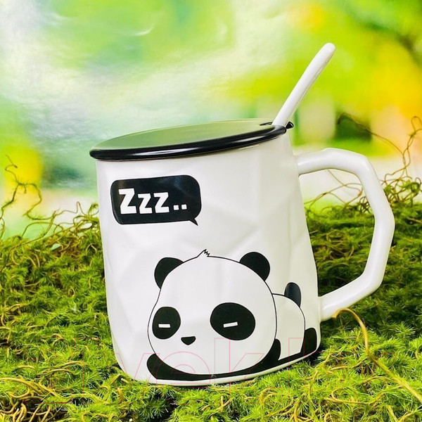 Изображение товара Кружка с ложкой Lenardi 315-041 (с крышкой)