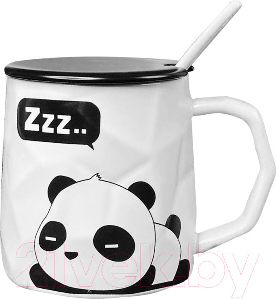 Изображение товара Кружка с ложкой Lenardi 315-041 (с крышкой)