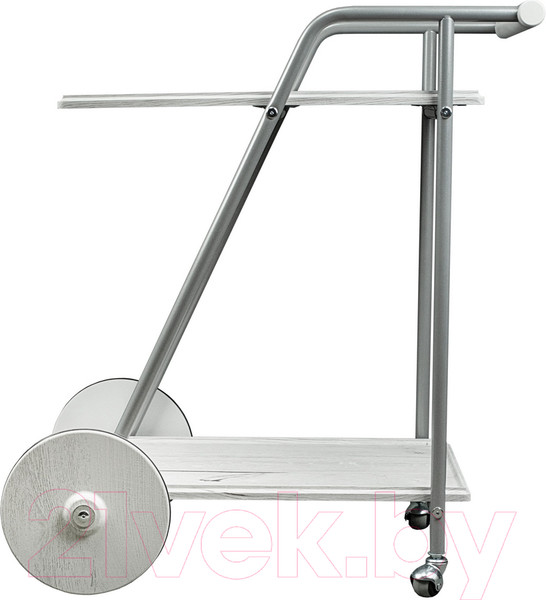 Изображение товара Сервировочный столик Мебелик Оди (металлик/белый/дуб дымчатый)