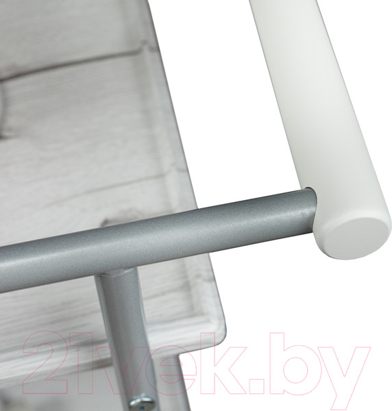 Изображение товара Сервировочный столик Мебелик Оди (металлик/белый/дуб дымчатый)