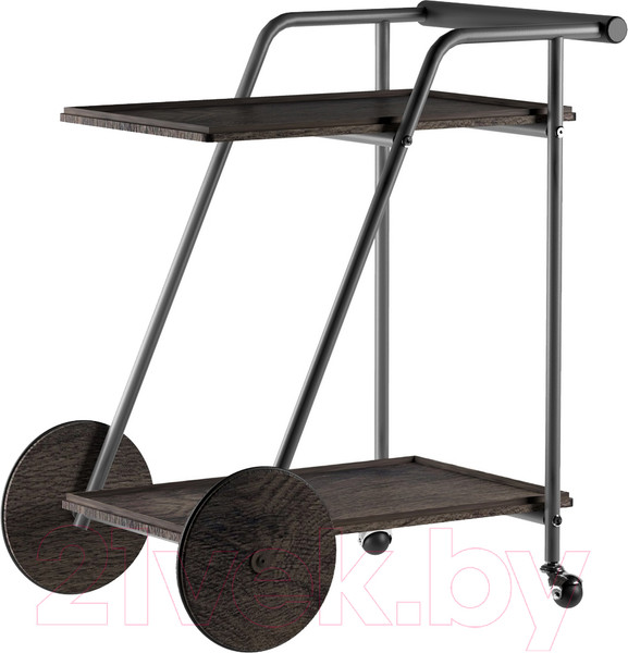 Изображение товара Сервировочный столик Мебелик Оди (металлик/эбеновое дерево/дуб маррон)