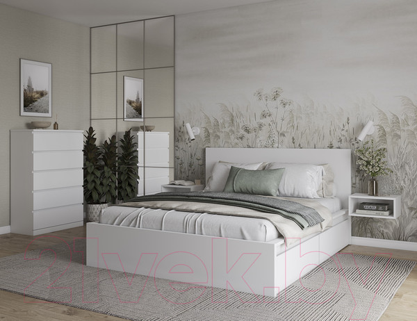 Изображение товара Односпальная кровать Mio Tesoro Варма Sang 140 (белый)