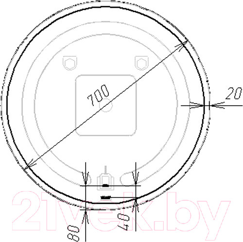 Изображение товара Зеркало Viant Мюнхен 70x70 / VMUN70-ZLED (с подсветкой)