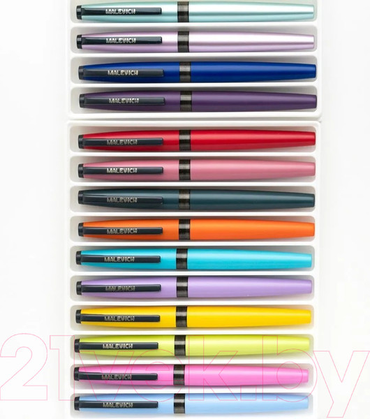 Изображение товара Ручка перьевая Малевичъ С конвертером + два картриджа / 196414 (красный)